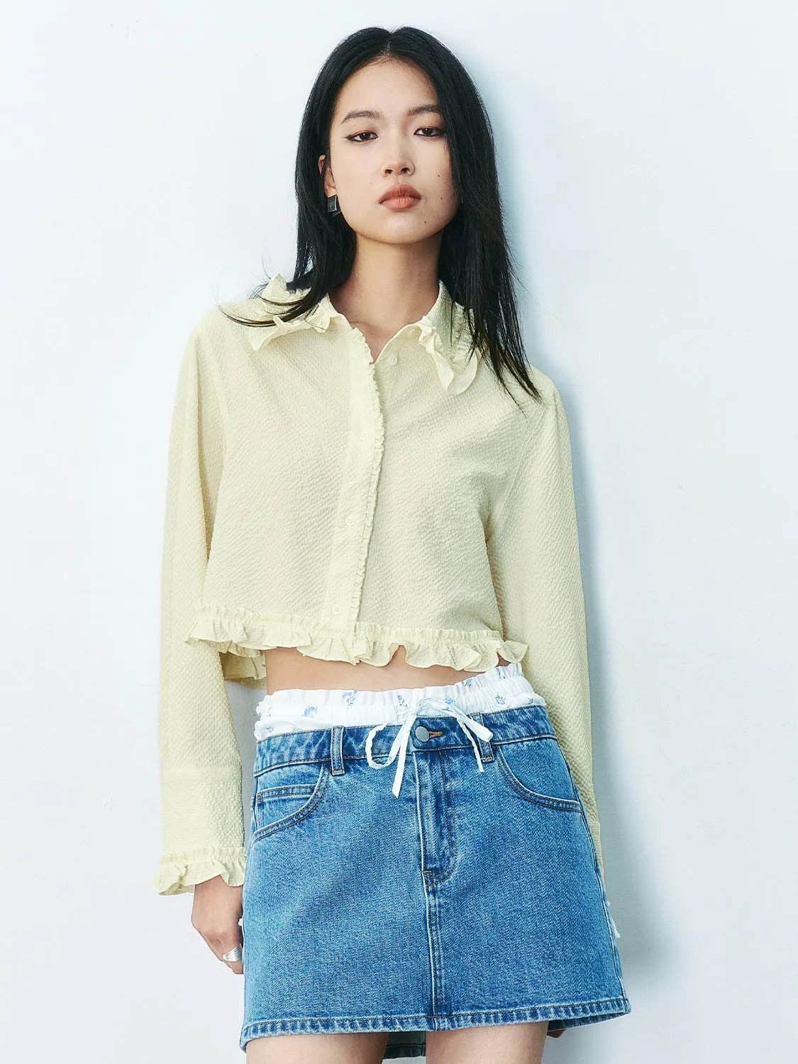 Cropped Long Sleeve Shirts sold by Urban Revivo