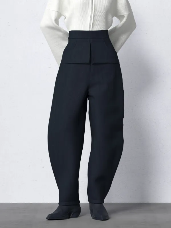 High Rise Curved-Leg Pants sold by Urban Revivo