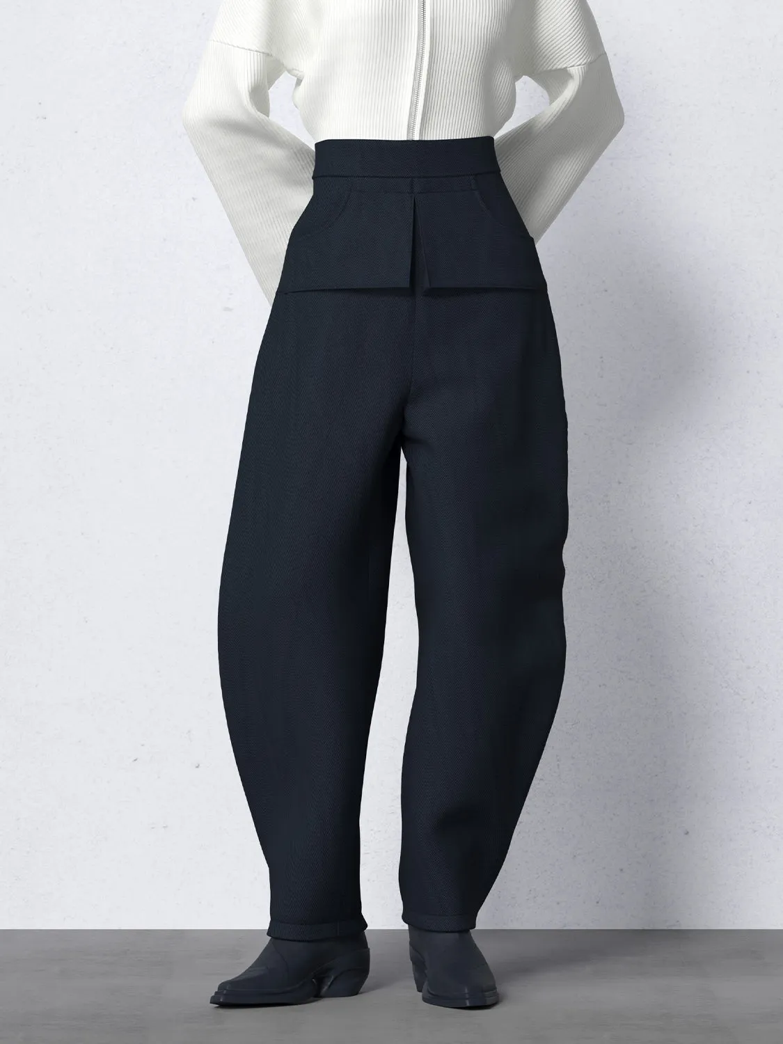 High Rise Curved-Leg Pants sold by Urban Revivo
