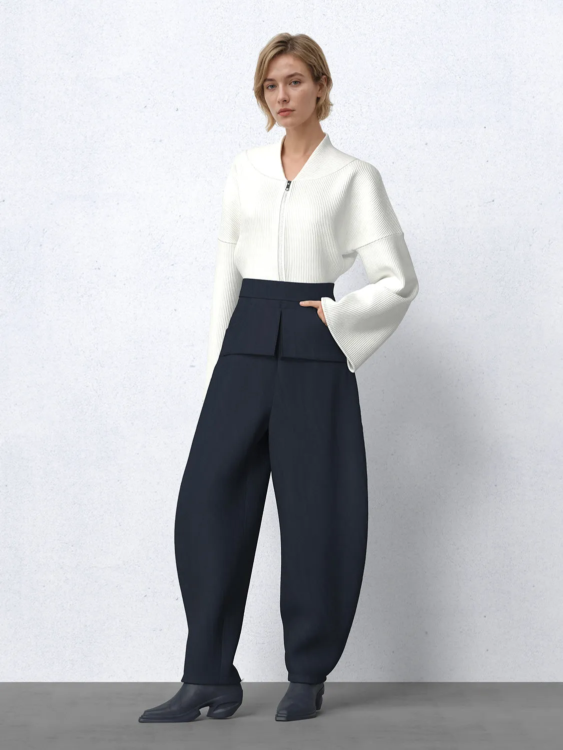 High Rise Curved-Leg Pants sold by Urban Revivo product image thumbnail 4