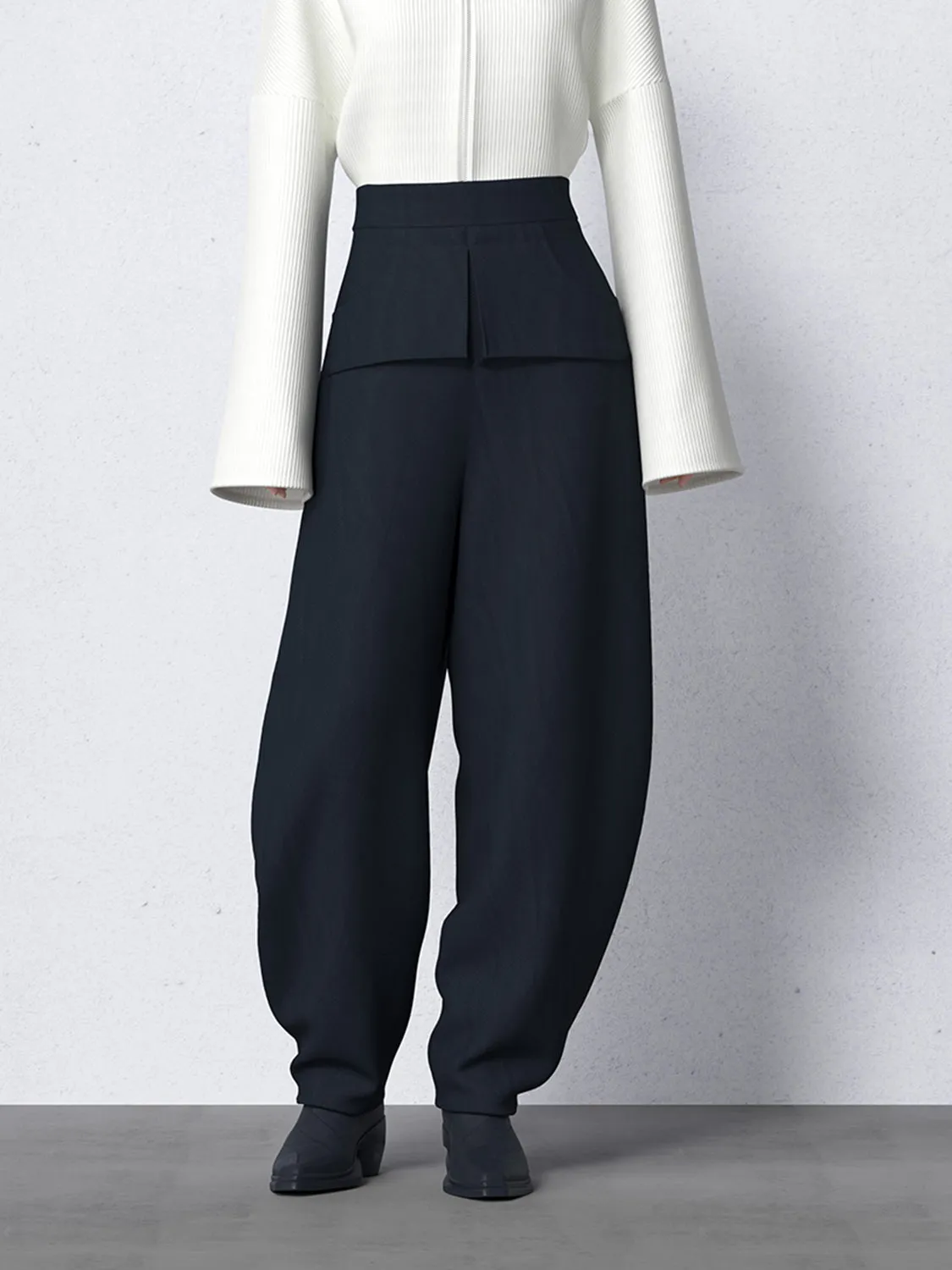 High Rise Curved-Leg Pants sold by Urban Revivo product image thumbnail 2