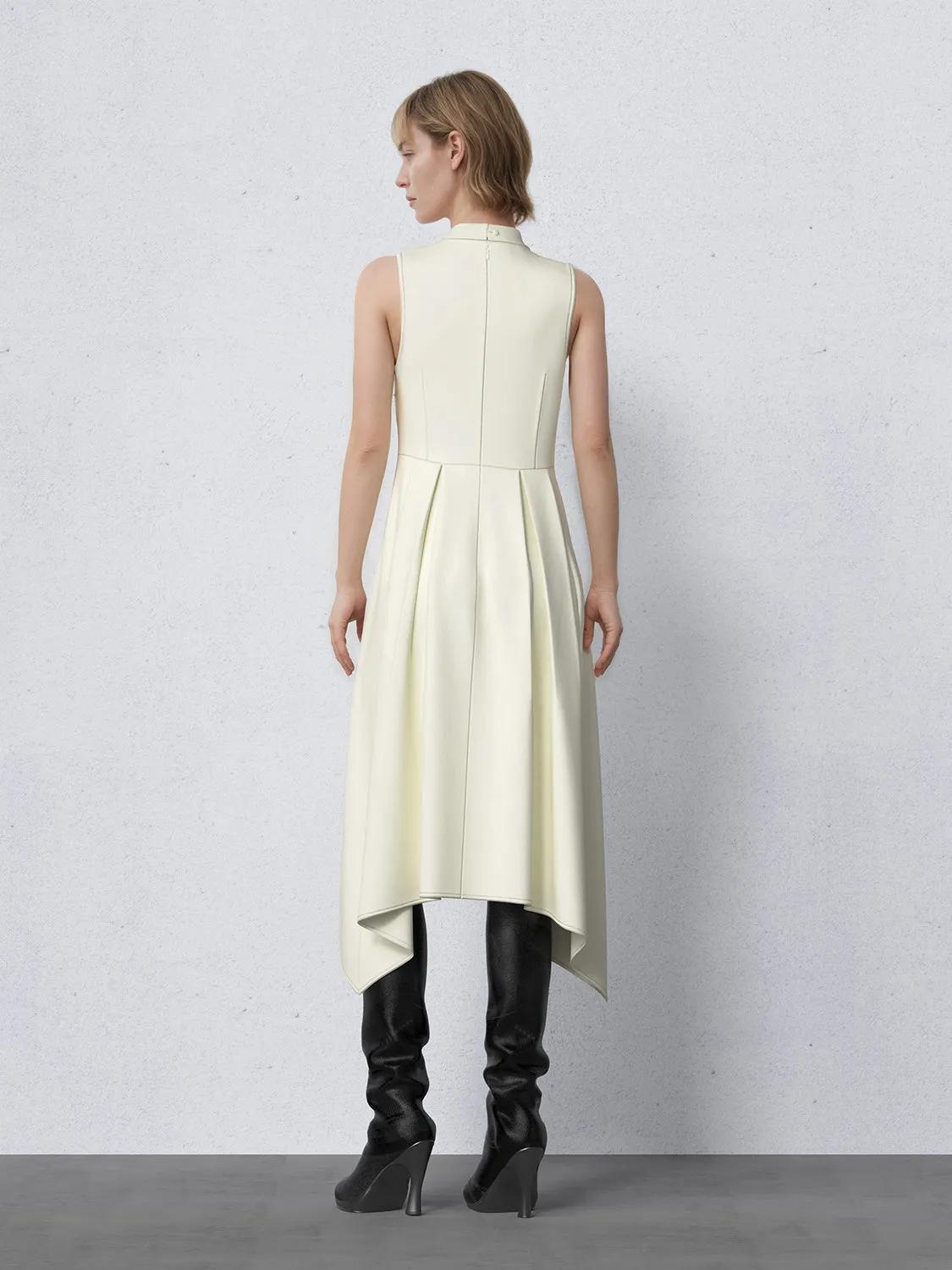 Mock Neck Sleeveless Pleated Irregular Hem Dresses sold by Urban Revivo product image thumbnail 3