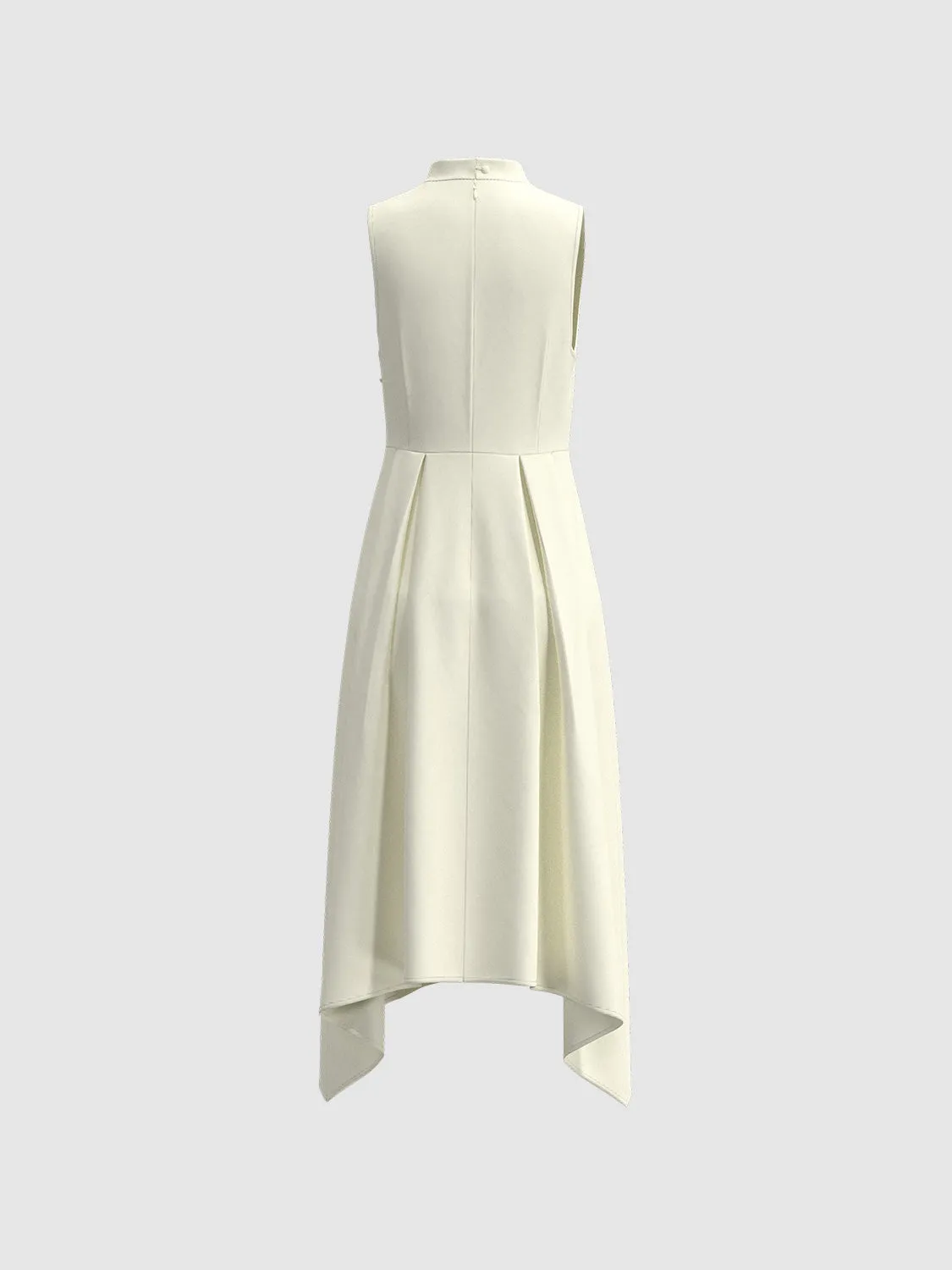 Mock Neck Sleeveless Pleated Irregular Hem Dresses sold by Urban Revivo product image thumbnail 4
