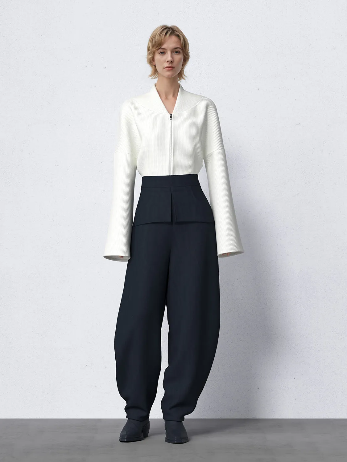 Zip Up Front Rib Knitted Cardigans sold by Urban Revivo product image thumbnail 4