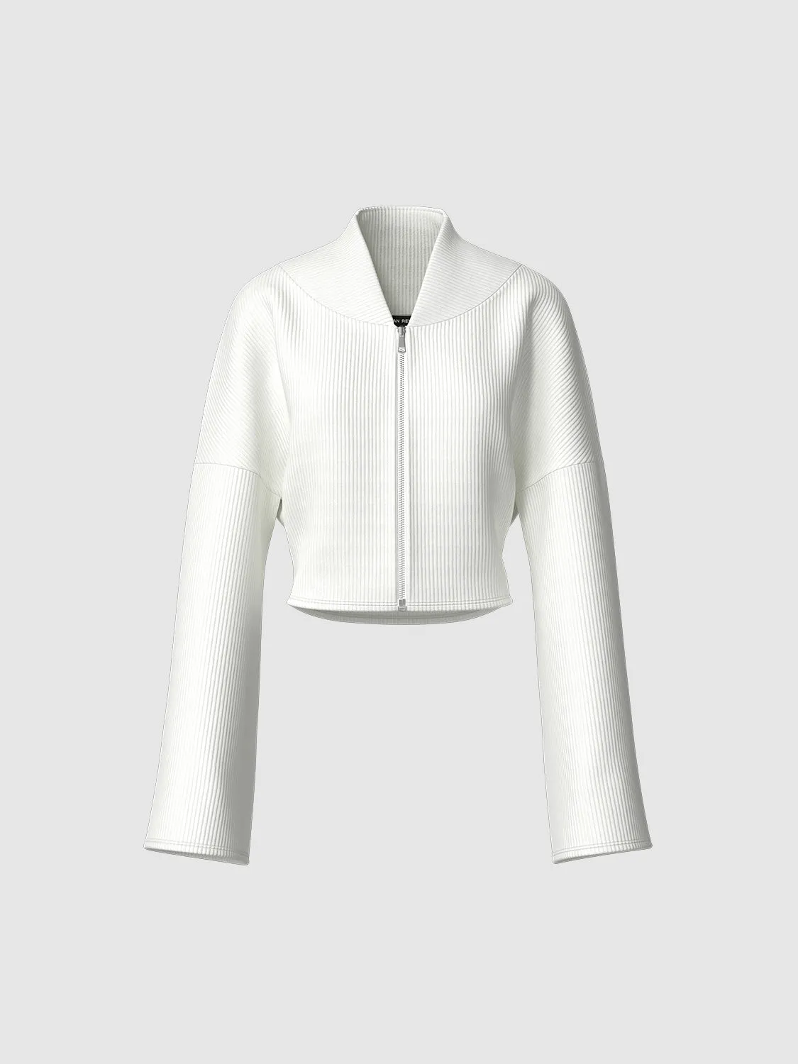 Zip Up Front Rib Knitted Cardigans sold by Urban Revivo product image thumbnail 5