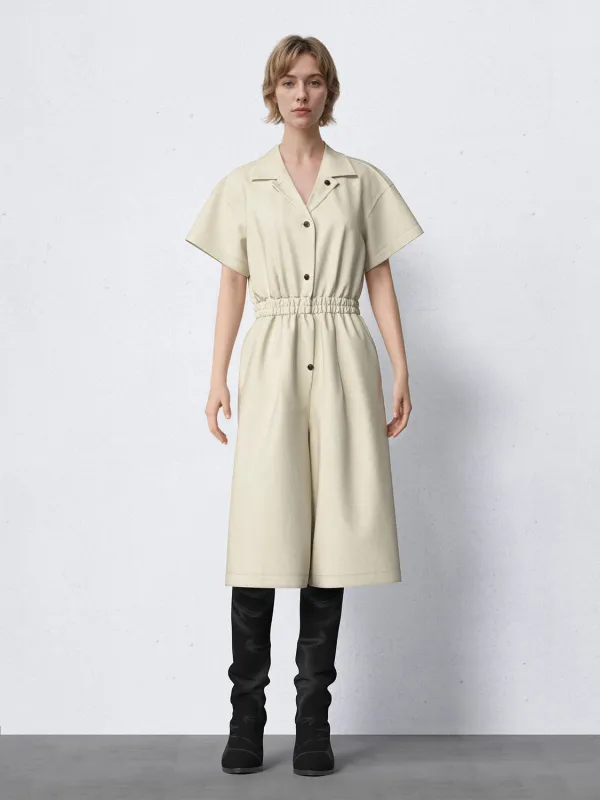 Notched Collar Tapered Waist Jumpsuits sold by Urban Revivo