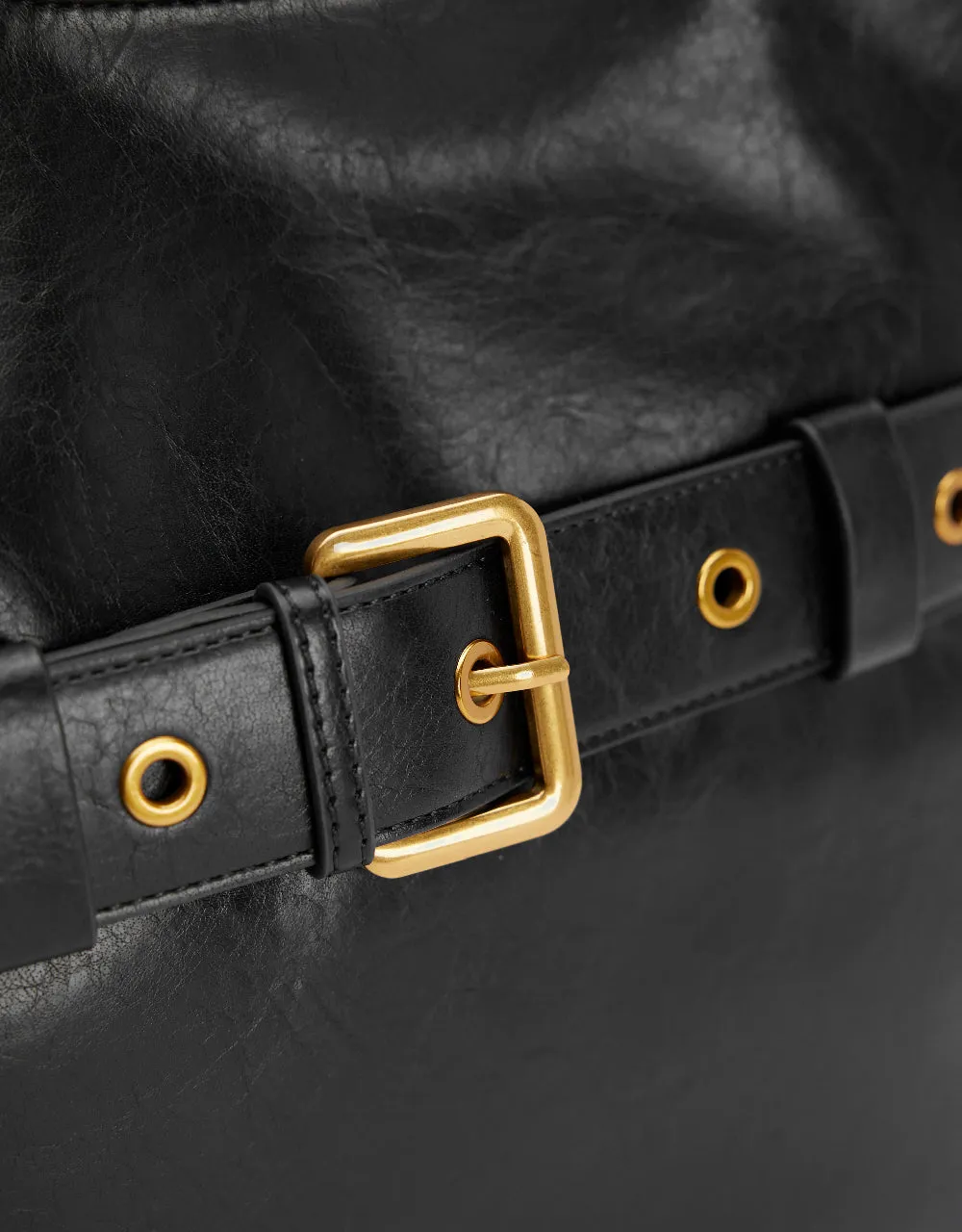 Vegan Leather Tote Bag With Buckle Décor sold by Urban Revivo product image thumbnail 5