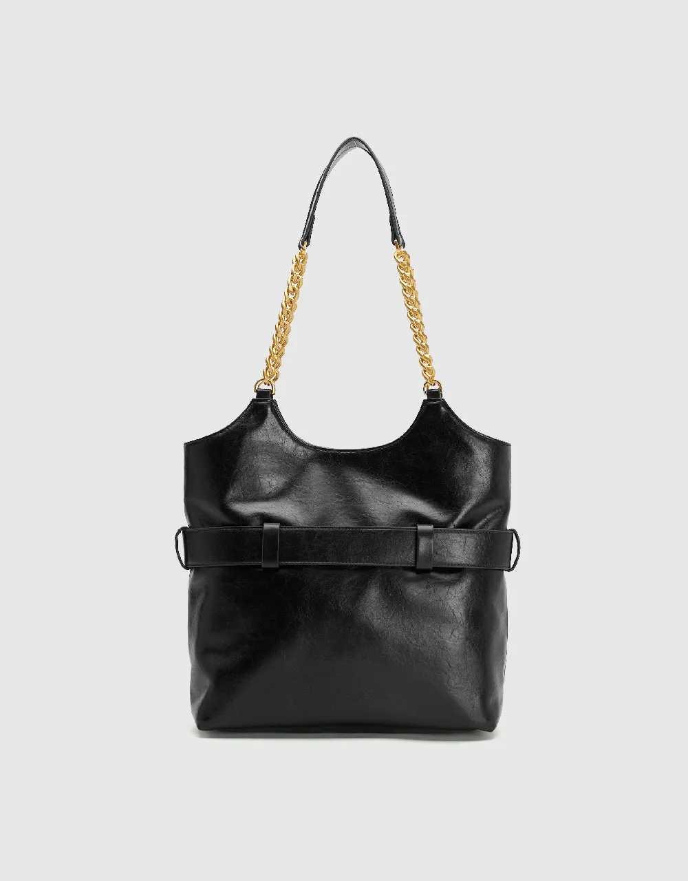 Vegan Leather Tote Bag With Buckle Décor sold by Urban Revivo product image thumbnail 4