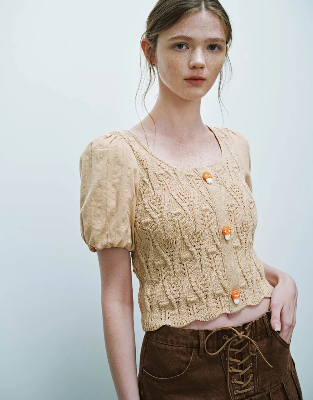 U Neck Skinny Knitted T-Shirt sold by Urban Revivo product image thumbnail 3