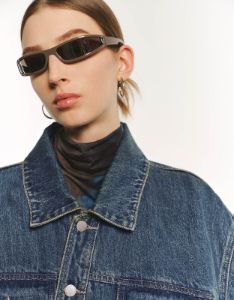 Drop Shoulder Sleeve Denim Jacket sold by Urban Revivo