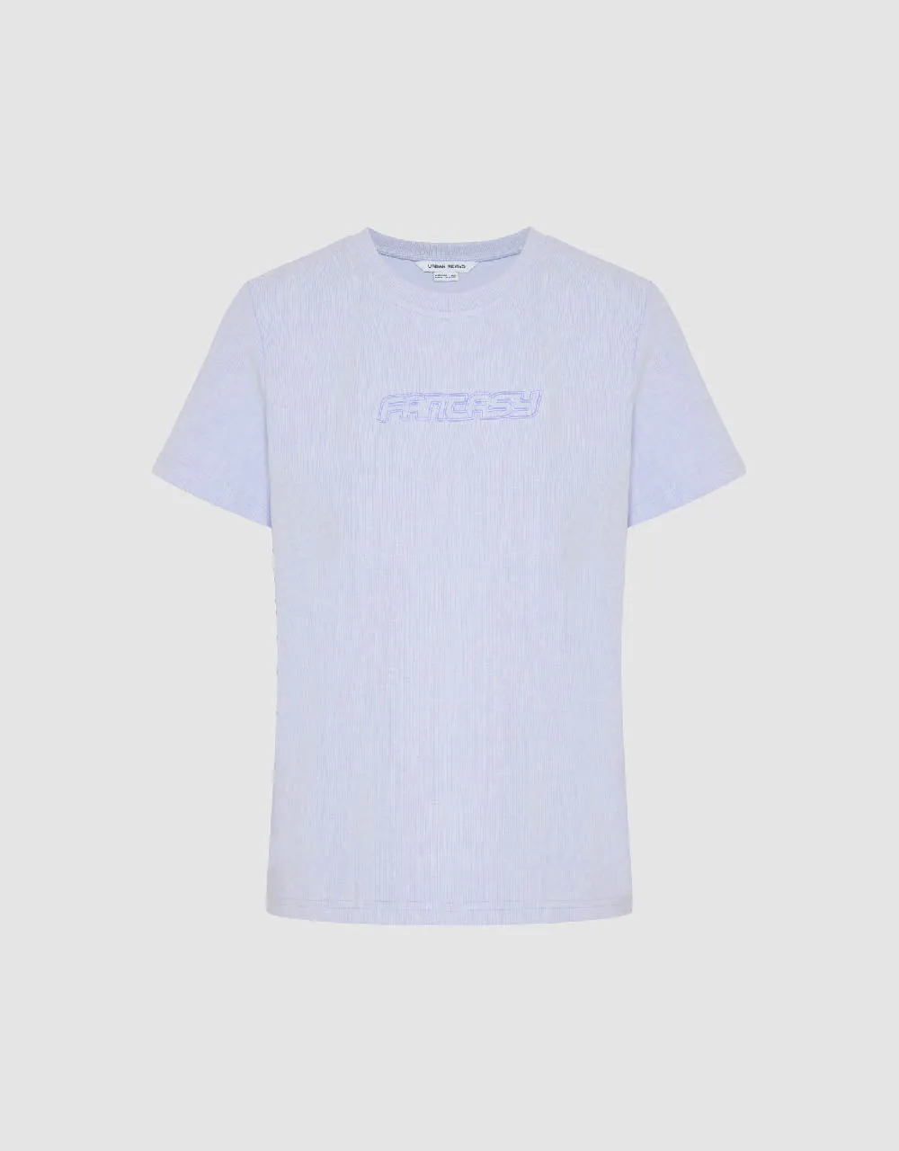 Letter Printed Crew Neck Skinny T-Shirt sold by Urban Revivo product image thumbnail 2