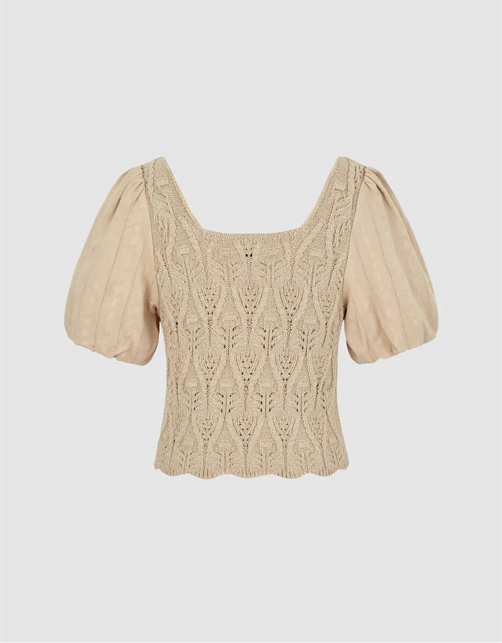 U Neck Skinny Knitted T-Shirt sold by Urban Revivo product image thumbnail 5