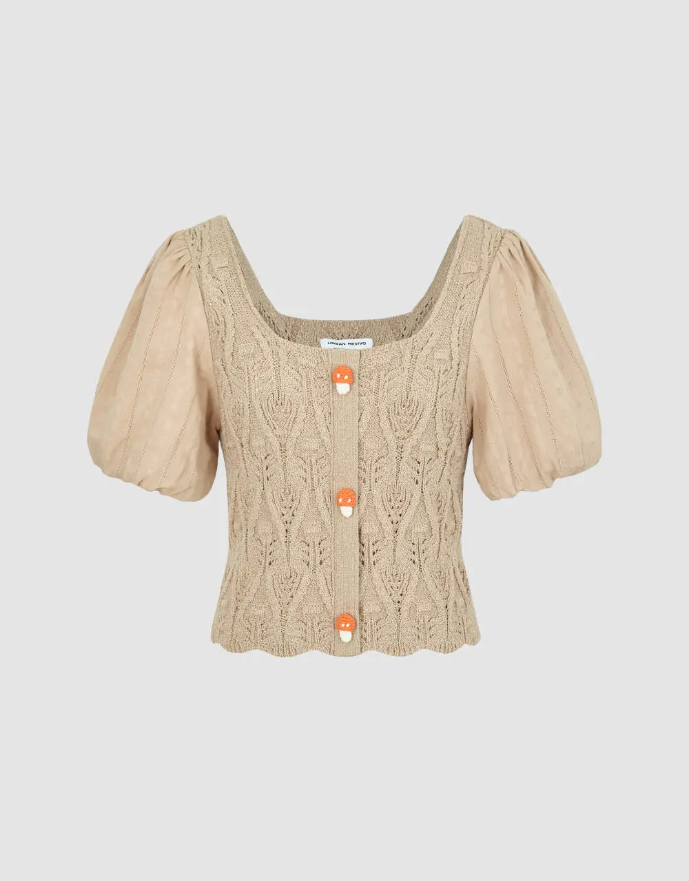 U Neck Skinny Knitted T-Shirt sold by Urban Revivo product image thumbnail 2