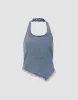 Raw Hem Halter Neck Denim Vest sold by Urban Revivo