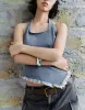 Raw Hem Halter Neck Denim Vest sold by Urban Revivo