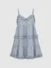 Striped Ruffle Hem Cami Dresses sold by Urban Revivo