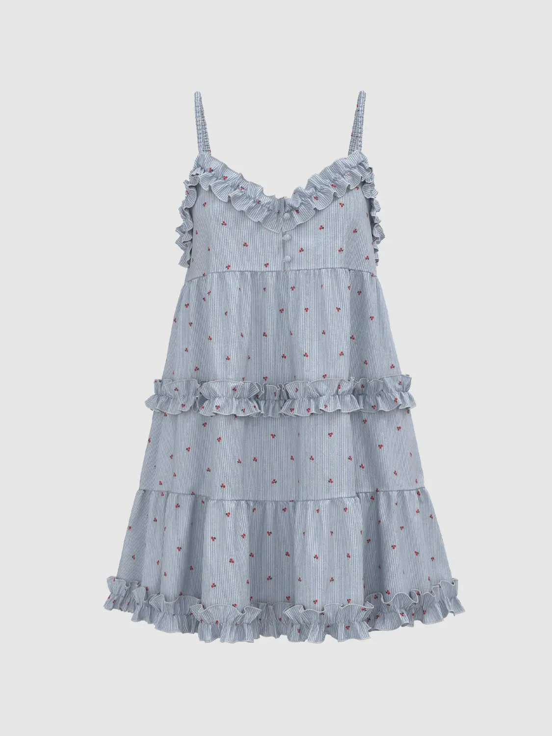 Striped Ruffle Hem Cami Dresses sold by Urban Revivo product image thumbnail 3