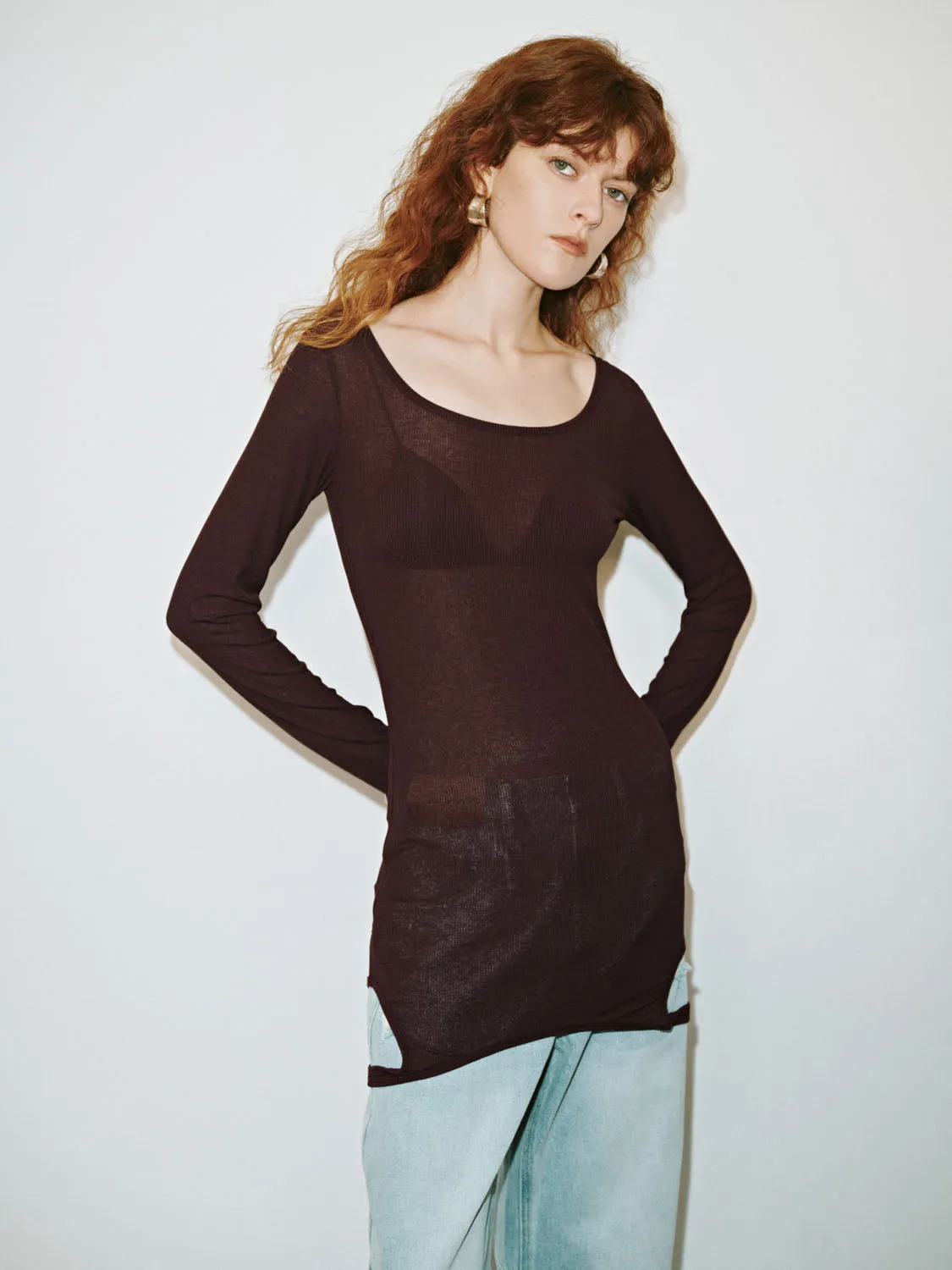 Skinny Long Sleeve T-Shirts sold by Urban Revivo product image thumbnail 2