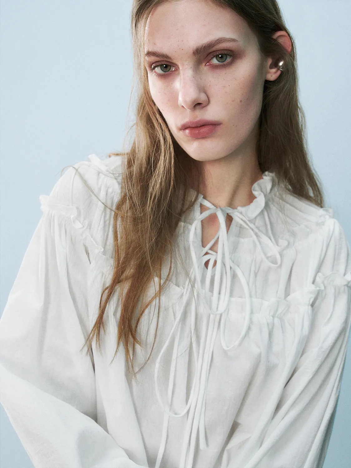 Lace Up Front Overhead Shirt sold by Urban Revivo product image thumbnail 5