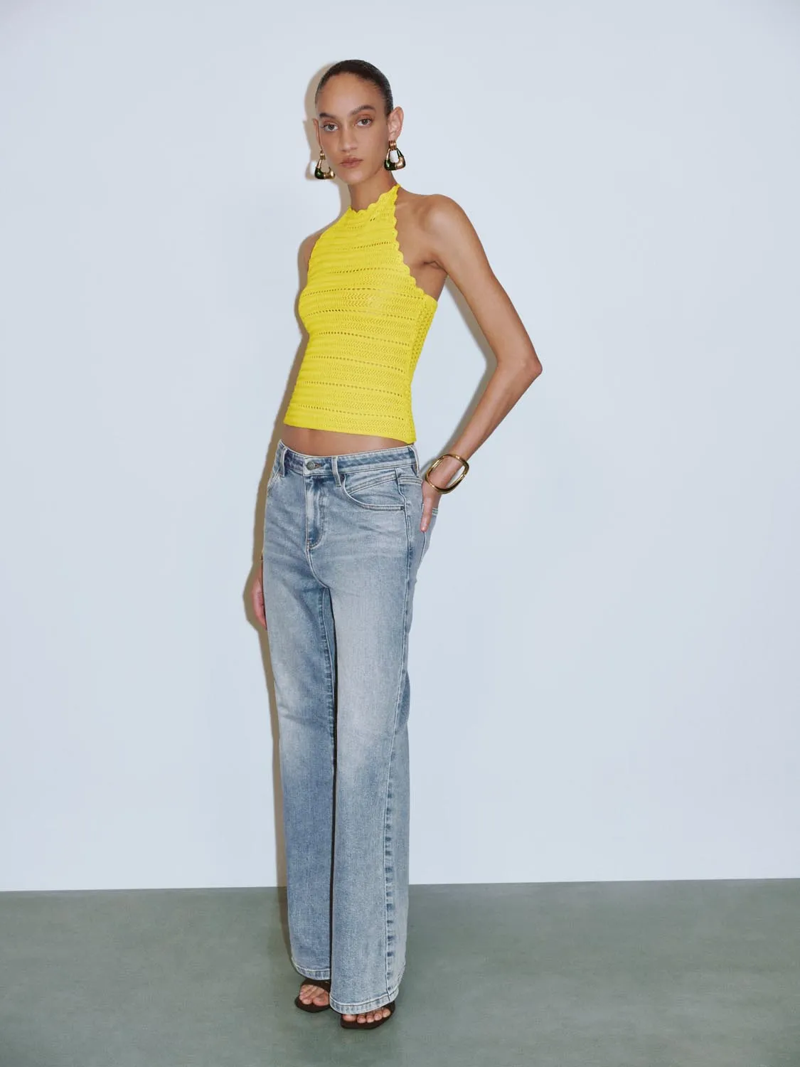 Halter Neck Knitted T-Shirts sold by Urban Revivo product image thumbnail 4