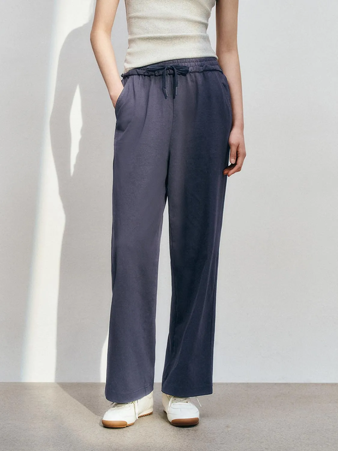 Drawstring Wide-Leg Pants sold by Urban Revivo product image thumbnail 2