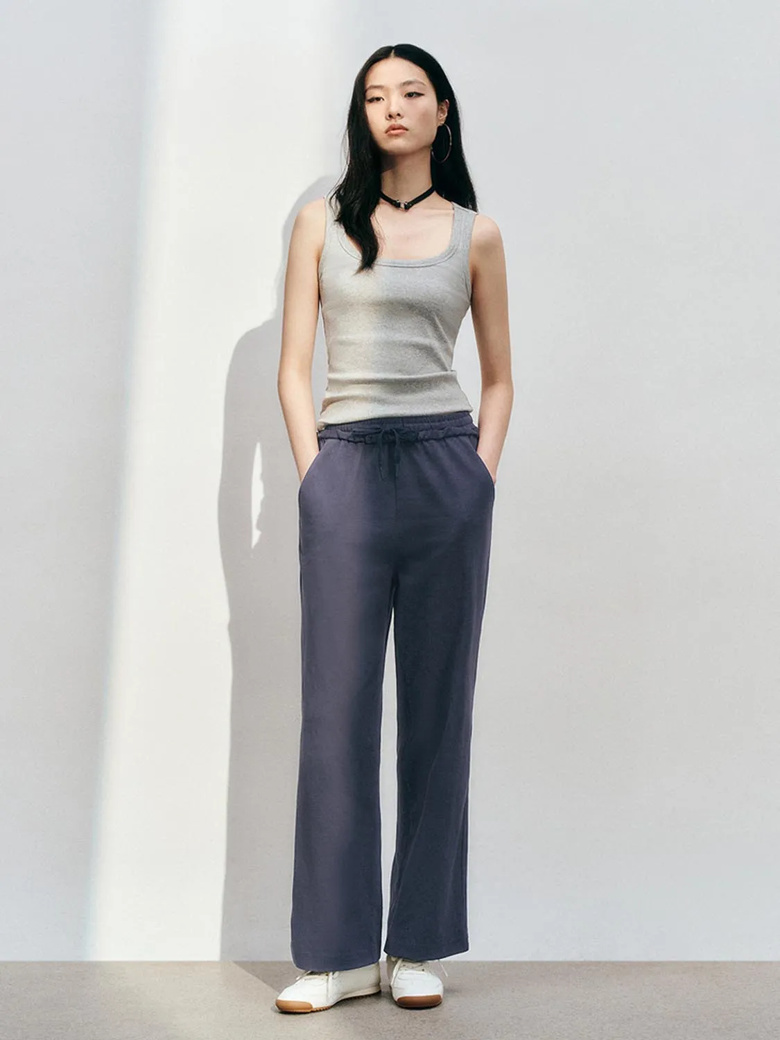 Drawstring Wide-Leg Pants sold by Urban Revivo product image thumbnail 5