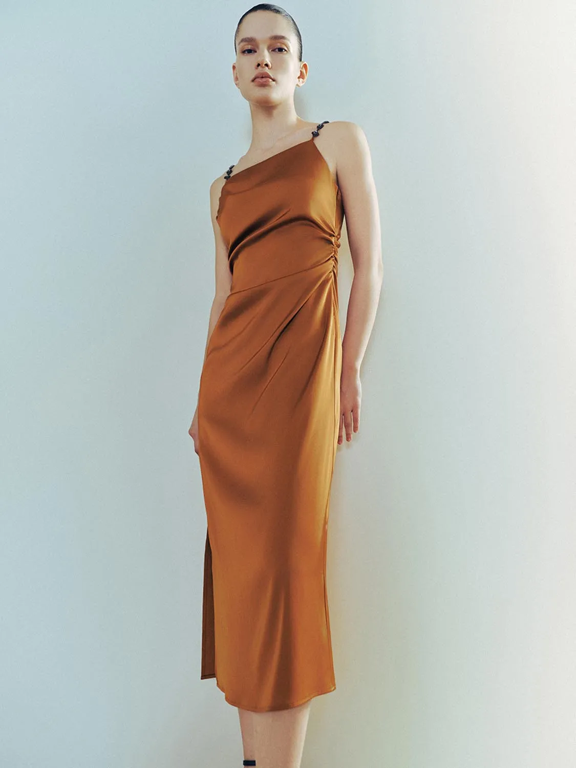 Cami Ruched A-Line Dresses sold by Urban Revivo product image thumbnail 4