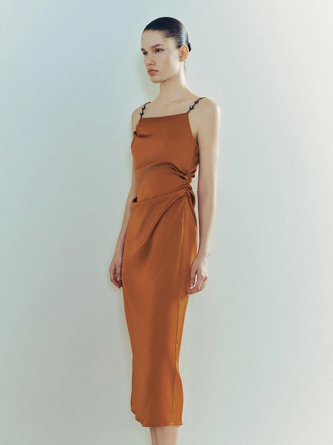 Cami Ruched A-Line Dresses sold by Urban Revivo product image thumbnail 3