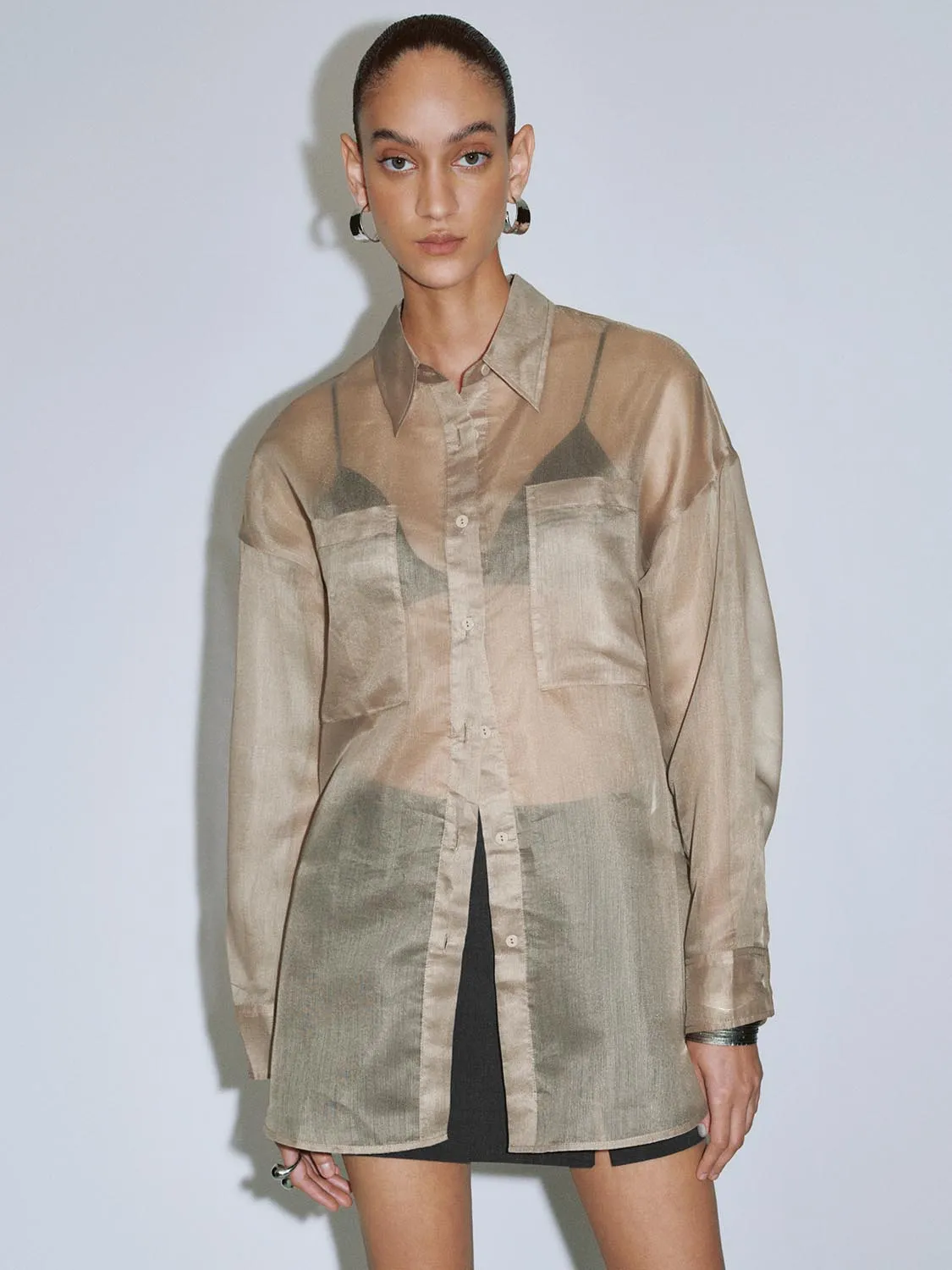 Sheer Short Sleeve Shirts sold by Urban Revivo