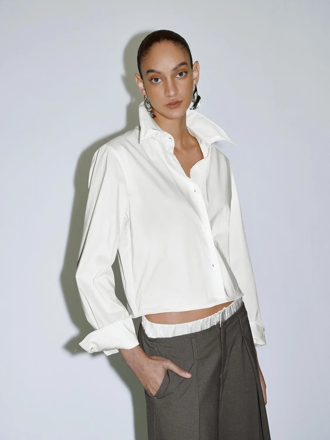 Stand Collar Shirts sold by Urban Revivo product image thumbnail 2