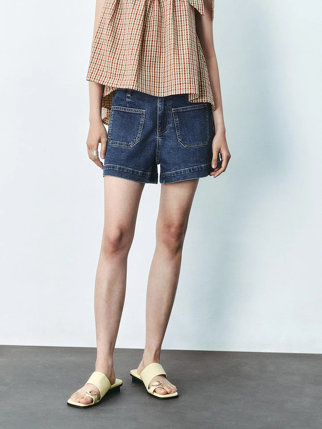 Denim Shorts sold by Urban Revivo product image thumbnail 2