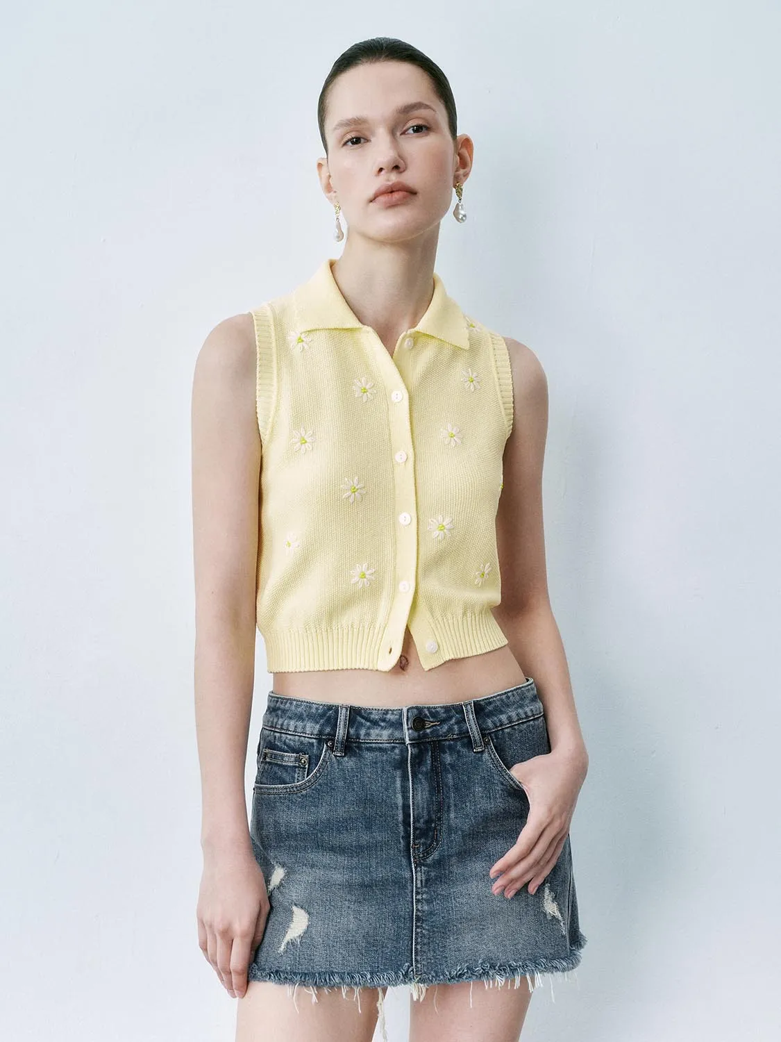 Knitted Sleeveless Cardigans sold by Urban Revivo