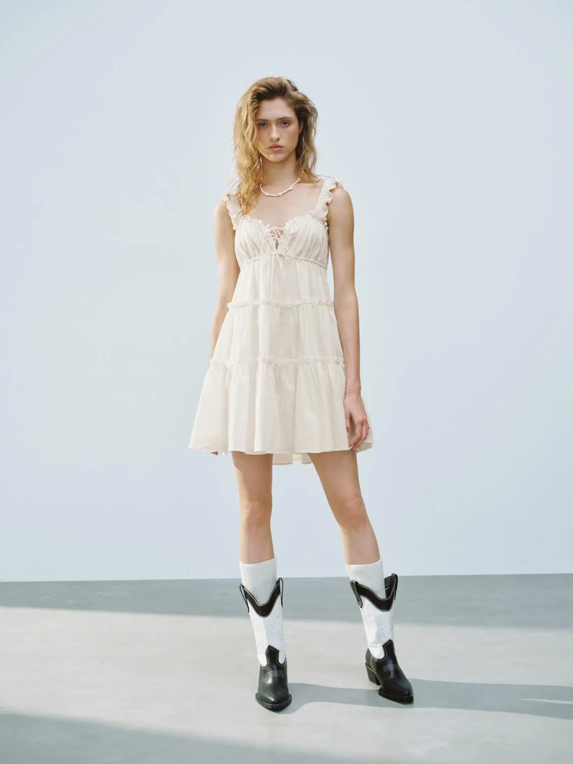 Ruffle Hem A-Line Dresses sold by Urban Revivo product image thumbnail 4