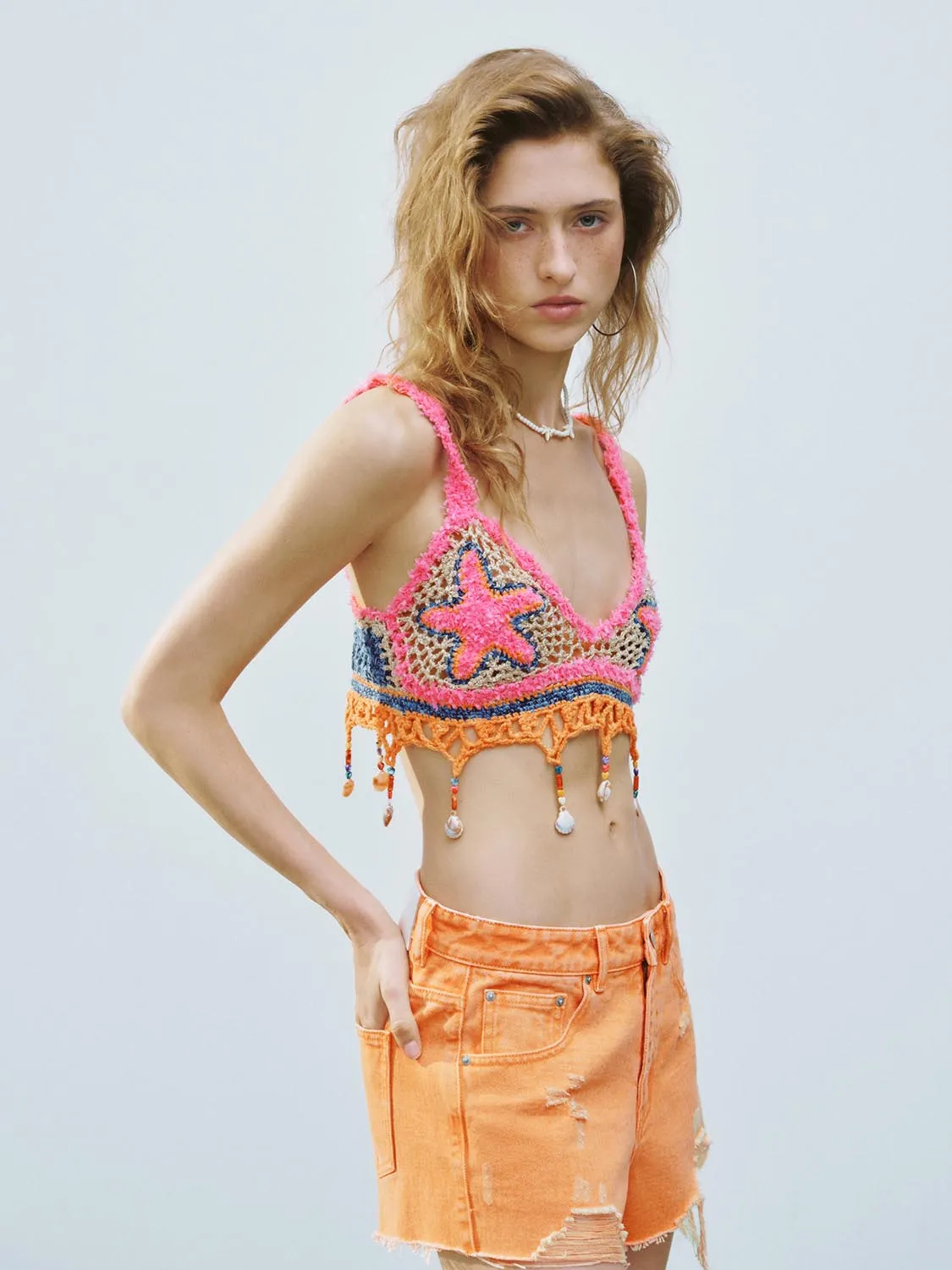 Knitted Cropped Tops sold by Urban Revivo product image thumbnail 2