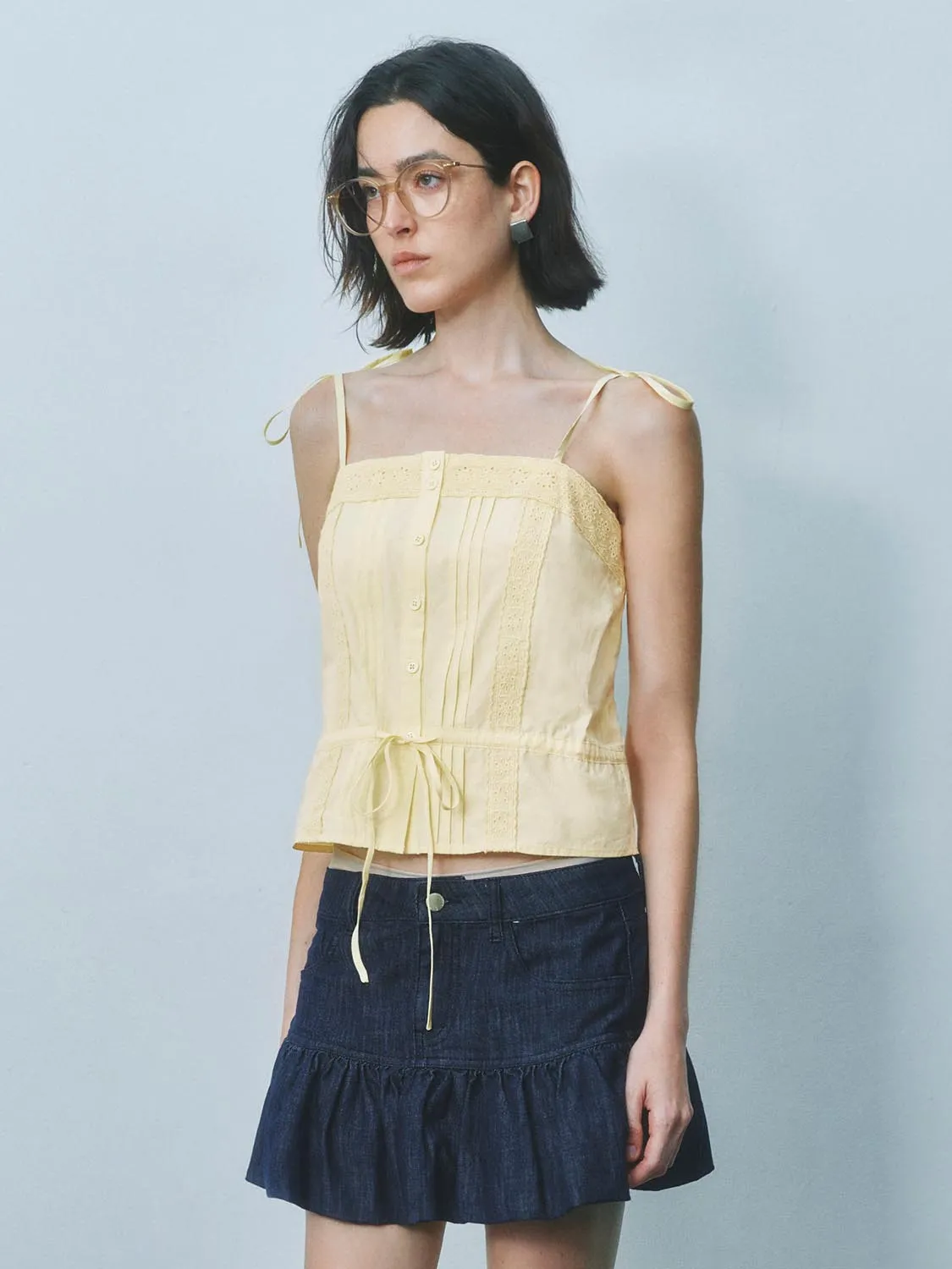 Tie Front Cami Tops sold by Urban Revivo product image thumbnail 4