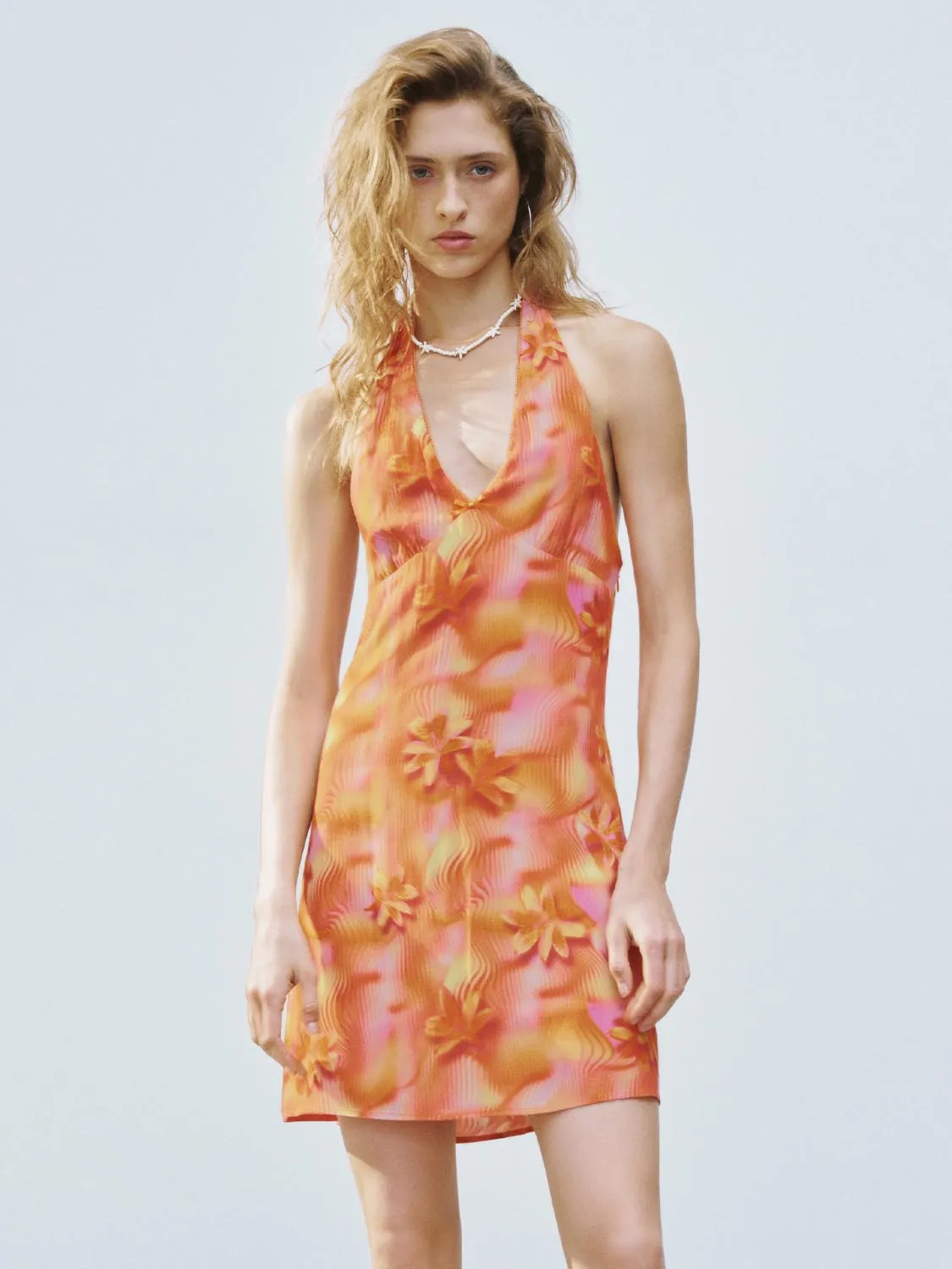 Halter Neck Floral A-Line Dresses sold by Urban Revivo