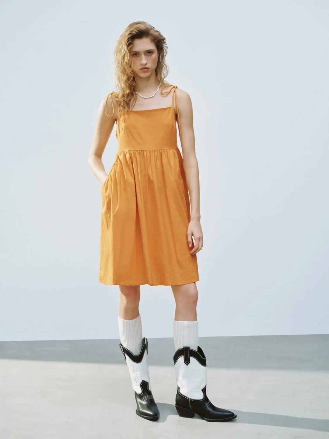 Tie Front A-Line Dresses sold by Urban Revivo product image thumbnail 3