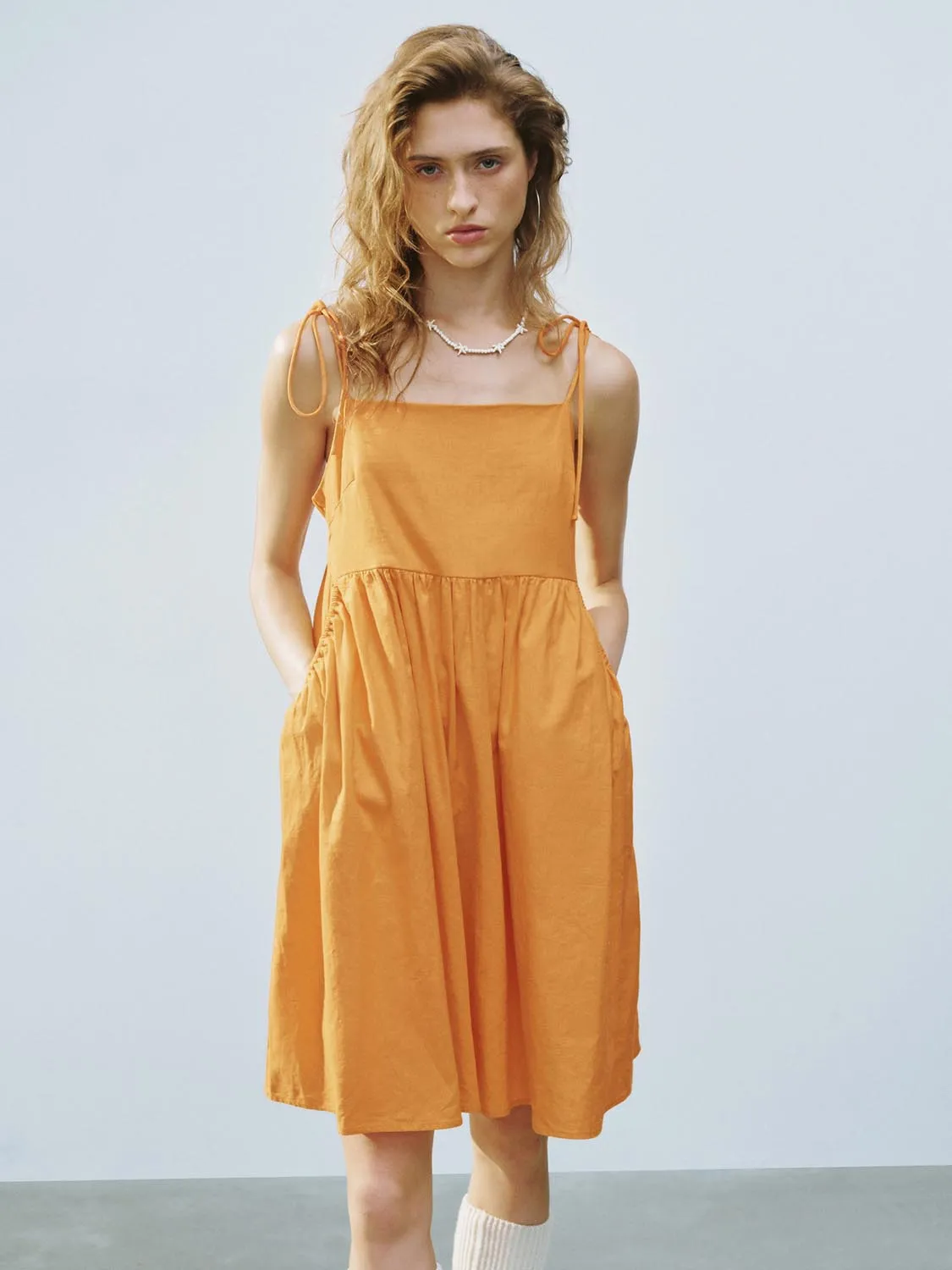 Tie Front A-Line Dresses sold by Urban Revivo