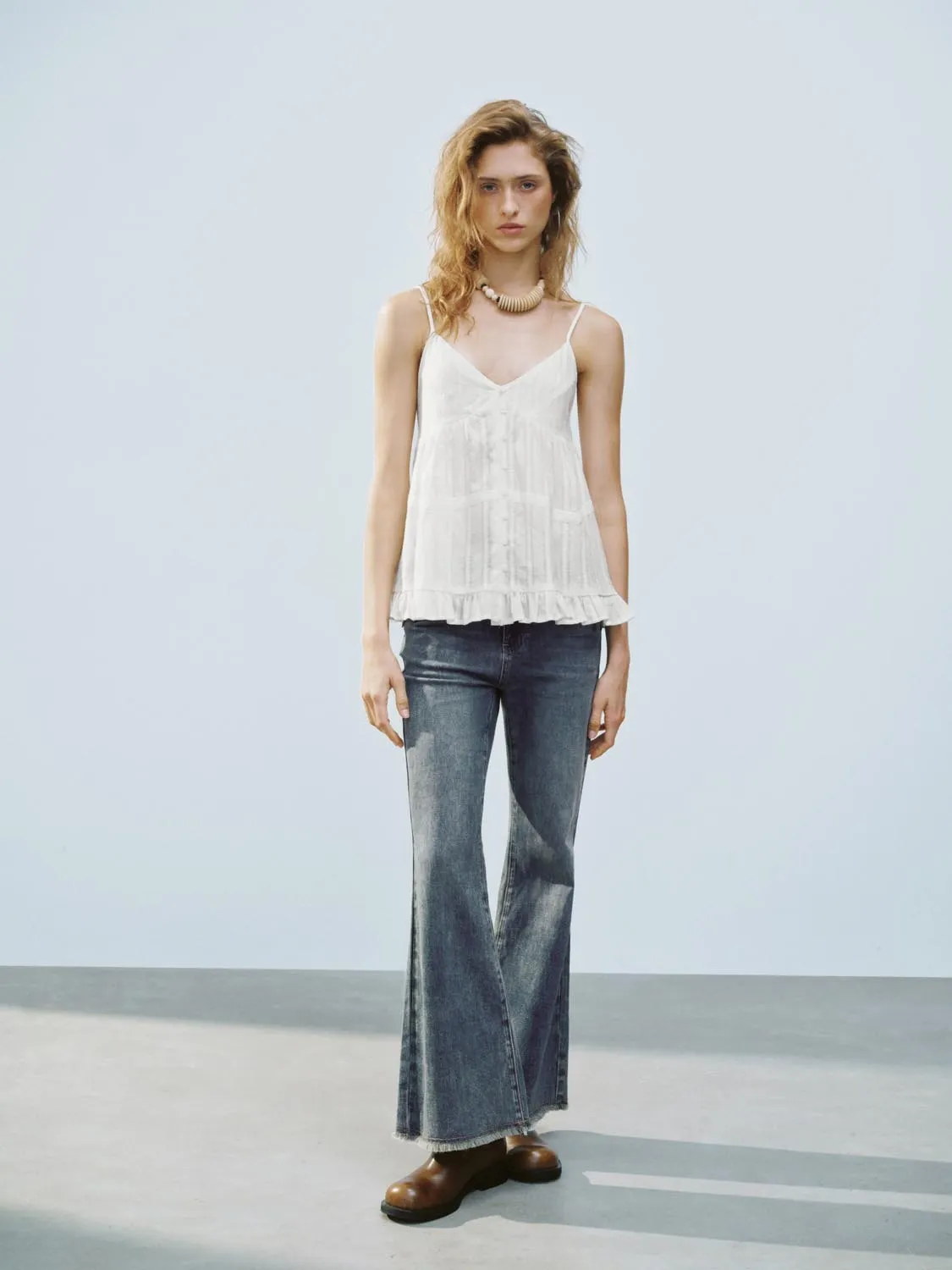 Ruffle Hem Cami Tops sold by Urban Revivo product image thumbnail 3