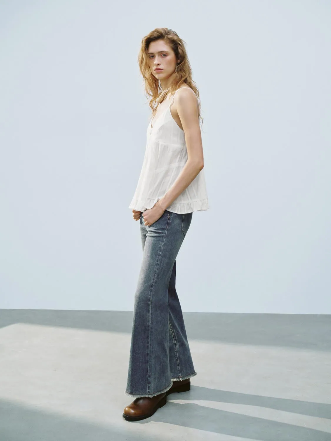 Ruffle Hem Cami Tops sold by Urban Revivo product image thumbnail 4