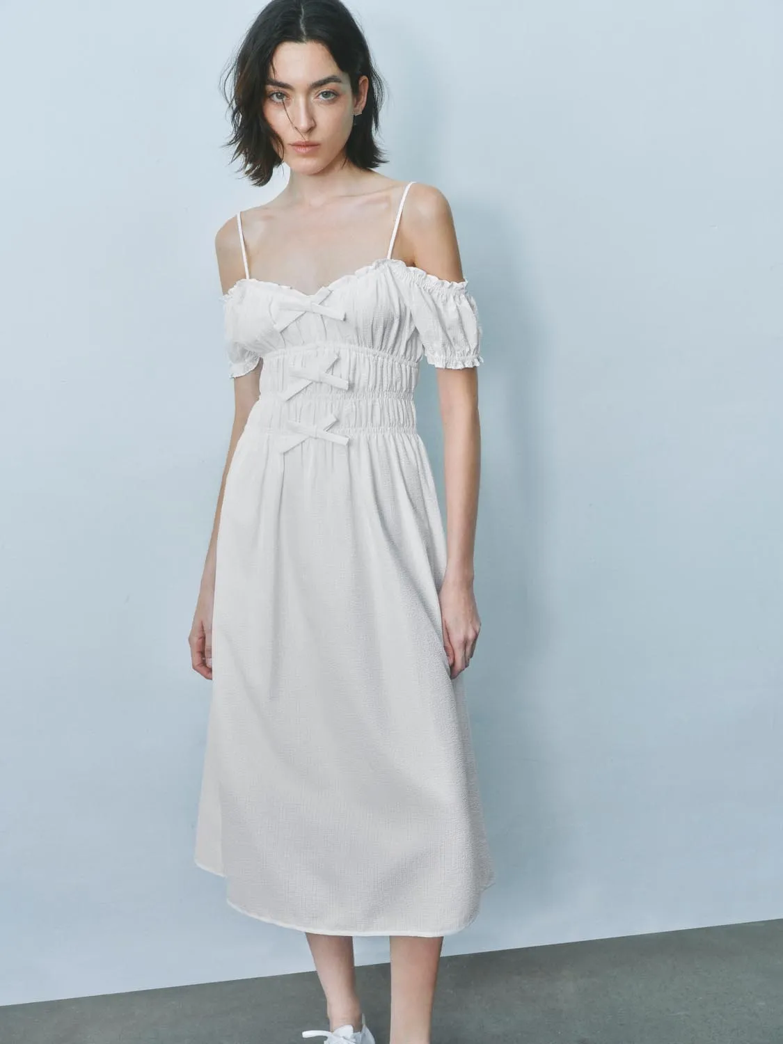 Off Shoulder Skater Dresses sold by Urban Revivo product image thumbnail 3