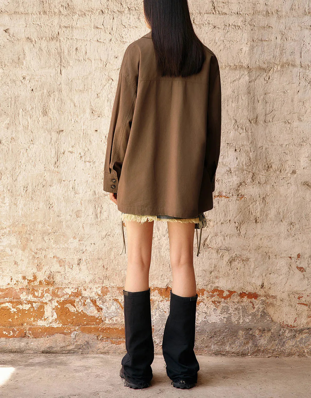 Button Up Straight Shirt sold by Urban Revivo product image thumbnail 4