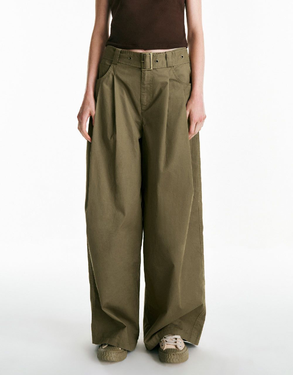 Wide-Leg Pants With Belt sold by Urban Revivo product image thumbnail 2