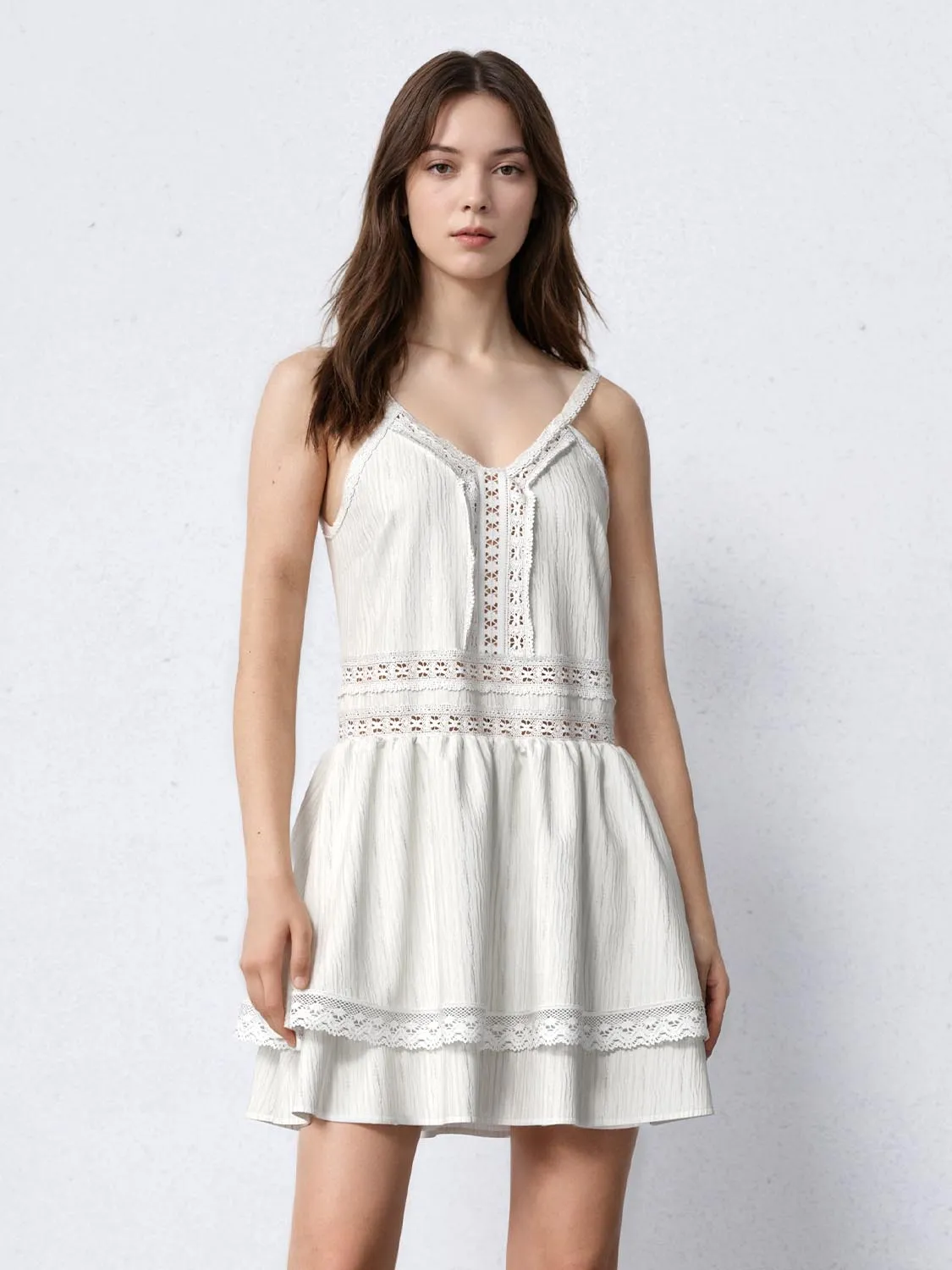 Lace Cami A-Line Mini Dresses sold by Urban Revivo