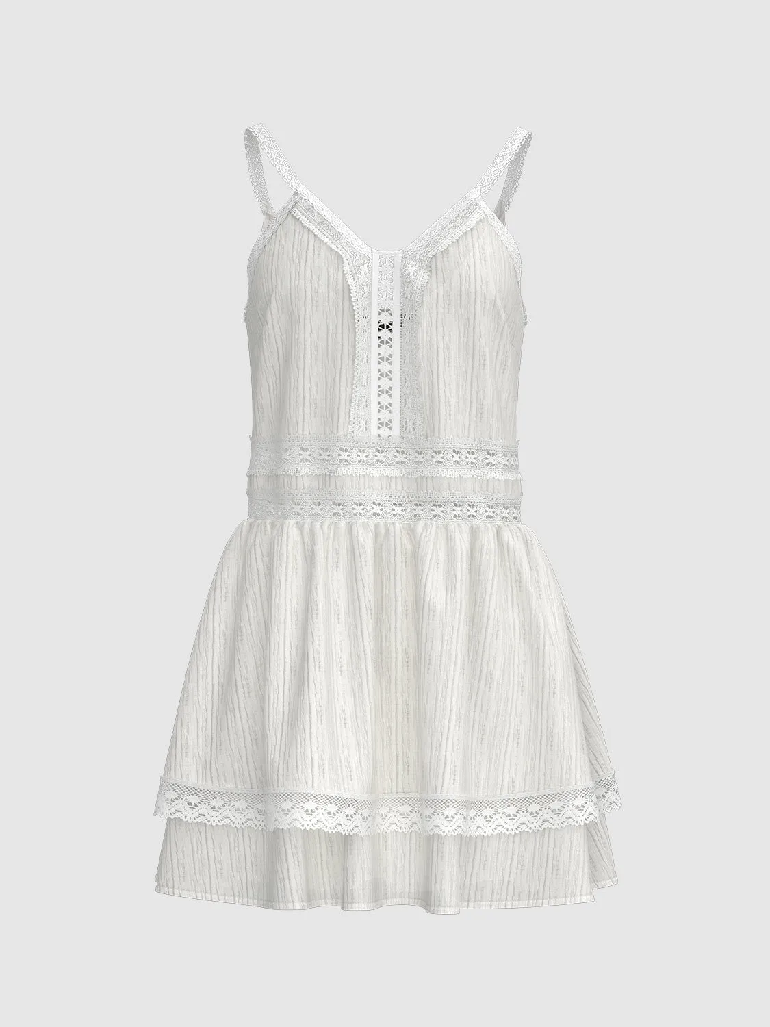 Lace Cami A-Line Mini Dresses sold by Urban Revivo product image thumbnail 4