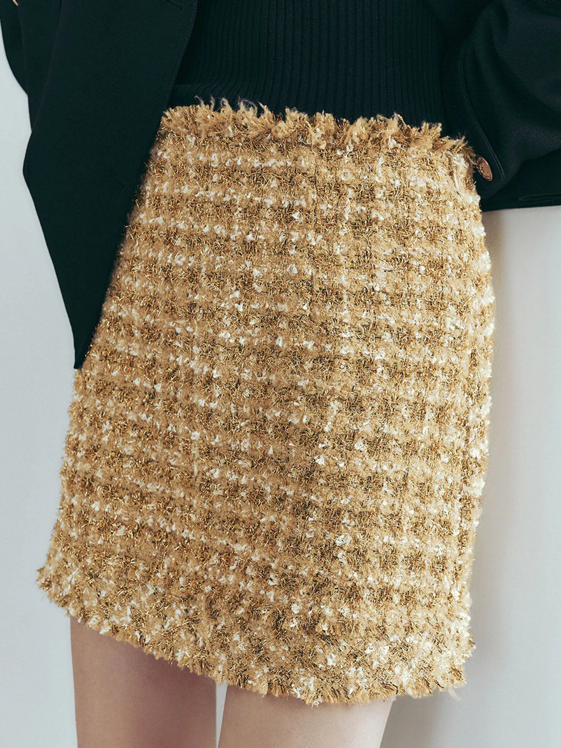 Tweed Mini A-Line Skirts sold by Urban Revivo product image thumbnail 4