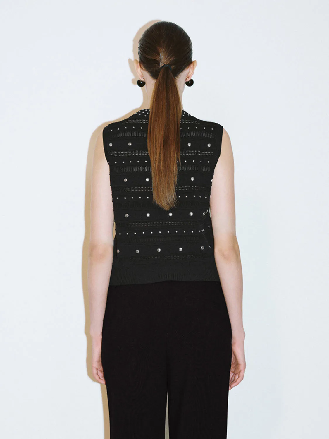 Studded Knitted Vests sold by Urban Revivo product image thumbnail 2