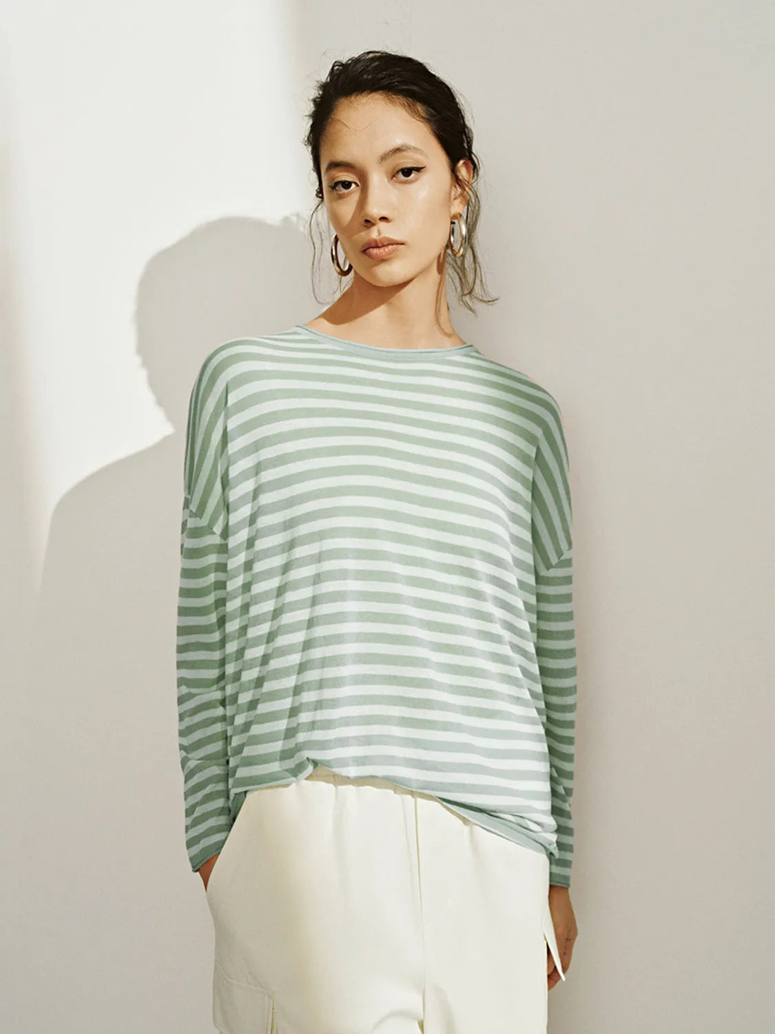 Striped Knitted T-Shirts sold by Urban Revivo
