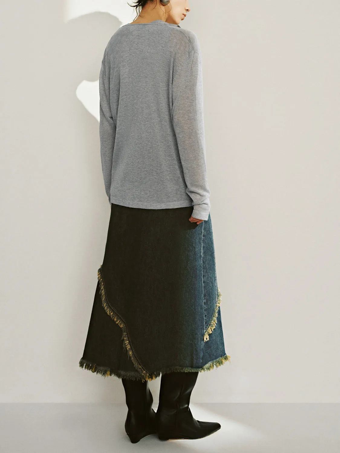 Knitted Long Sleeve T-Shirts sold by Urban Revivo product image thumbnail 5