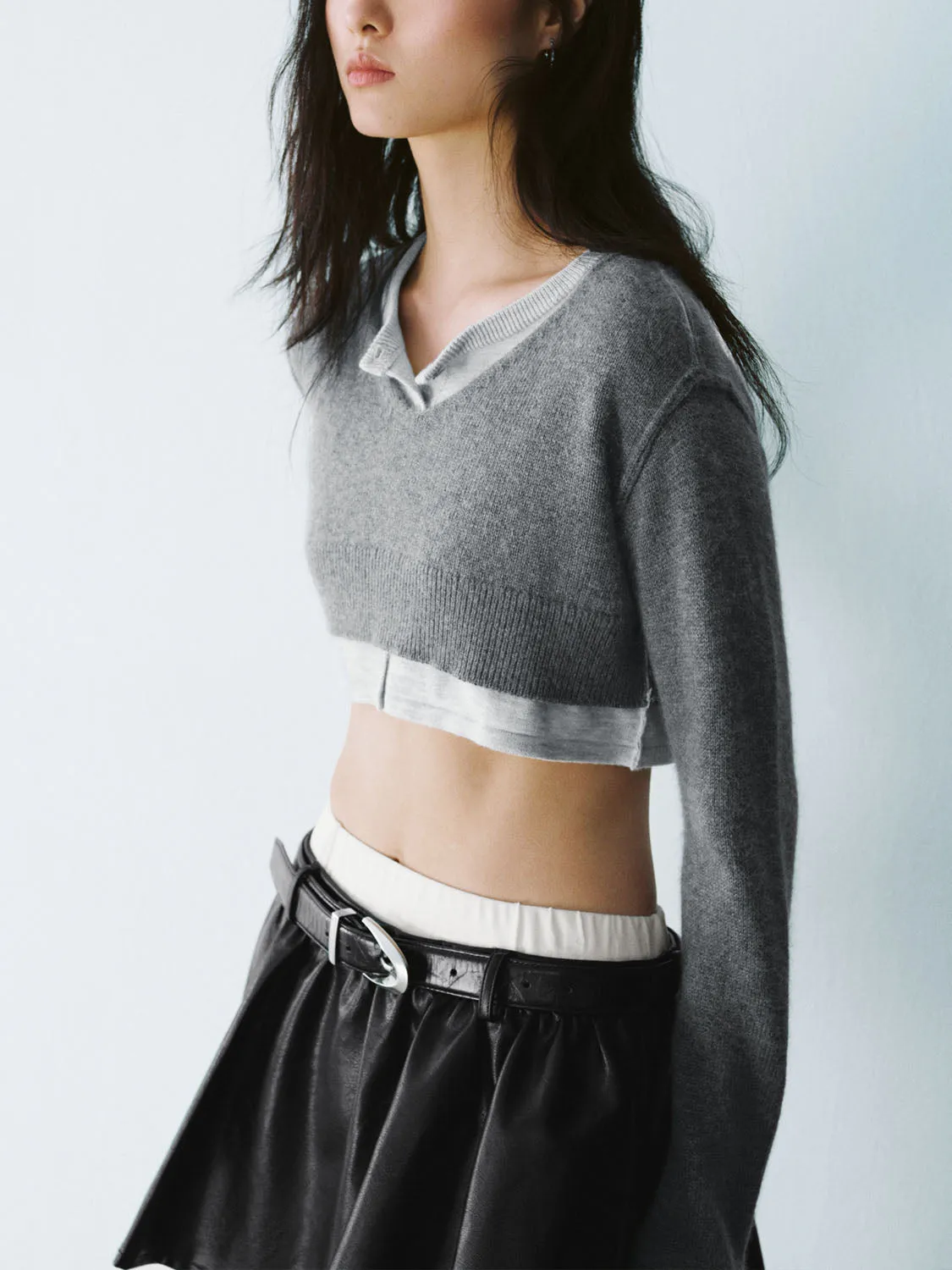 Knitted Long Sleeve T-Shirts sold by Urban Revivo product image thumbnail 3
